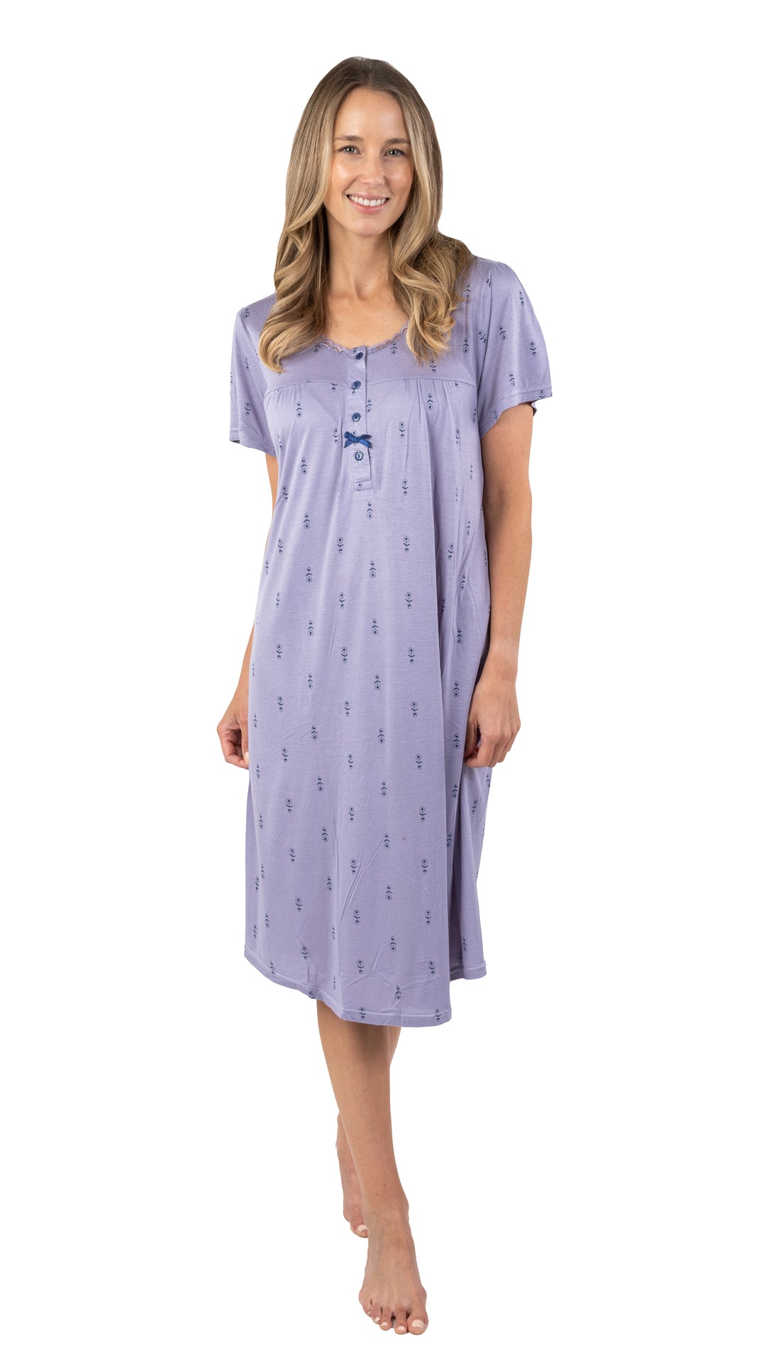 Petite Floral Cap Sleeve Nightgown