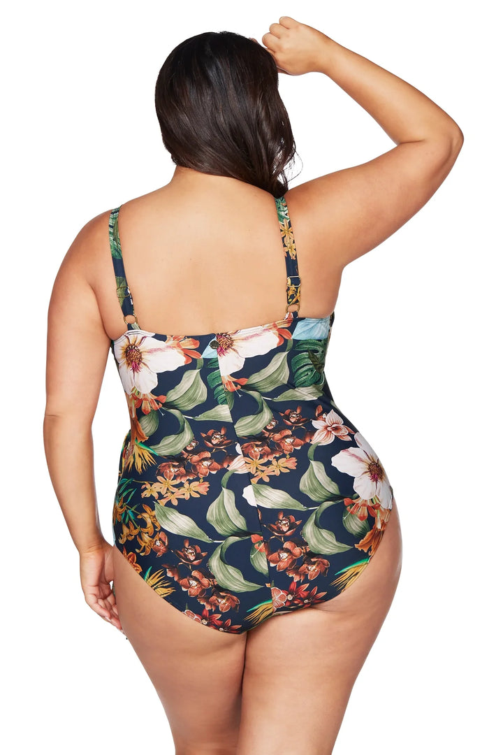 Into The Saltu Navy Hayes Underwire One Piece