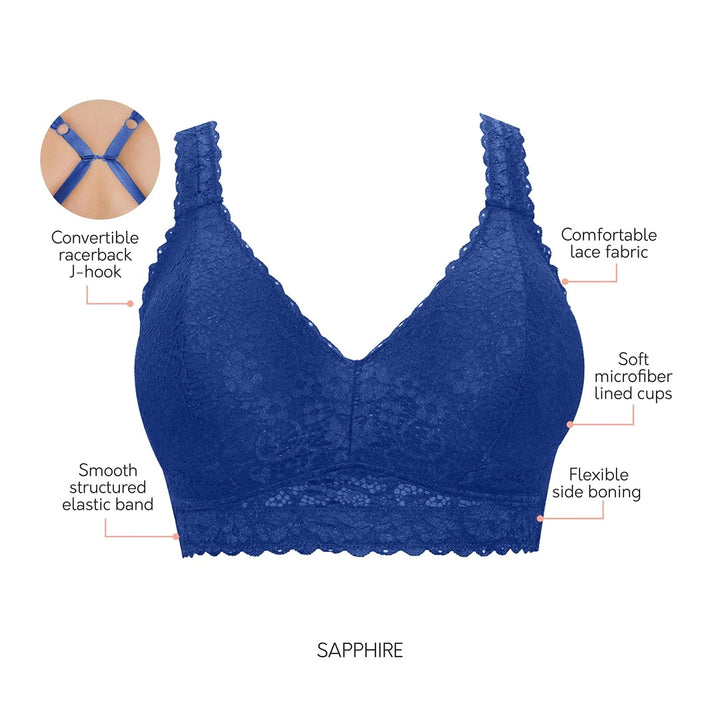 Adriana Lace Bralette - Sapphire