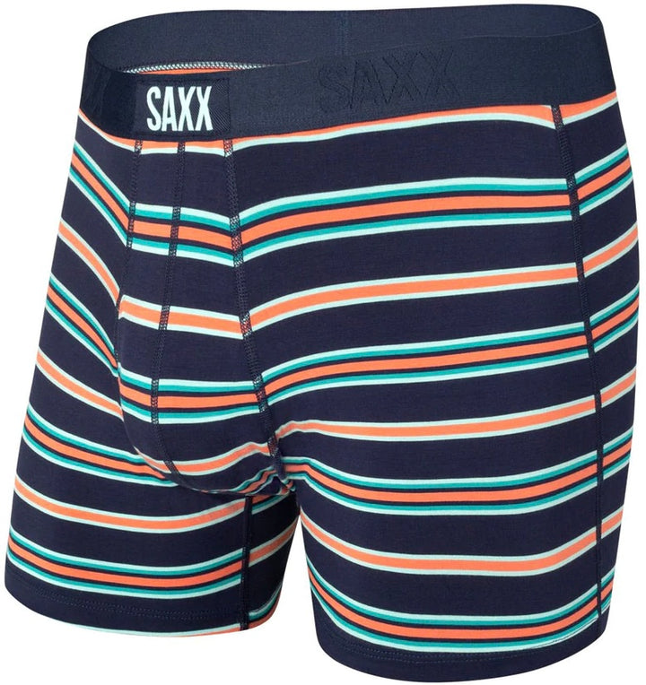Saxx Ultra Boxer - Navy Vista Stripe - Size Small