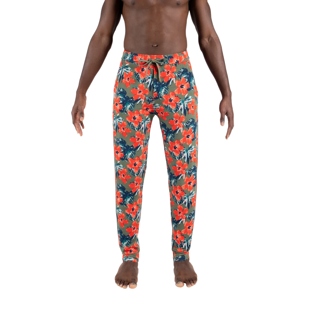 Saxx Snooze Pant - Solar Hibiscus - Size Small