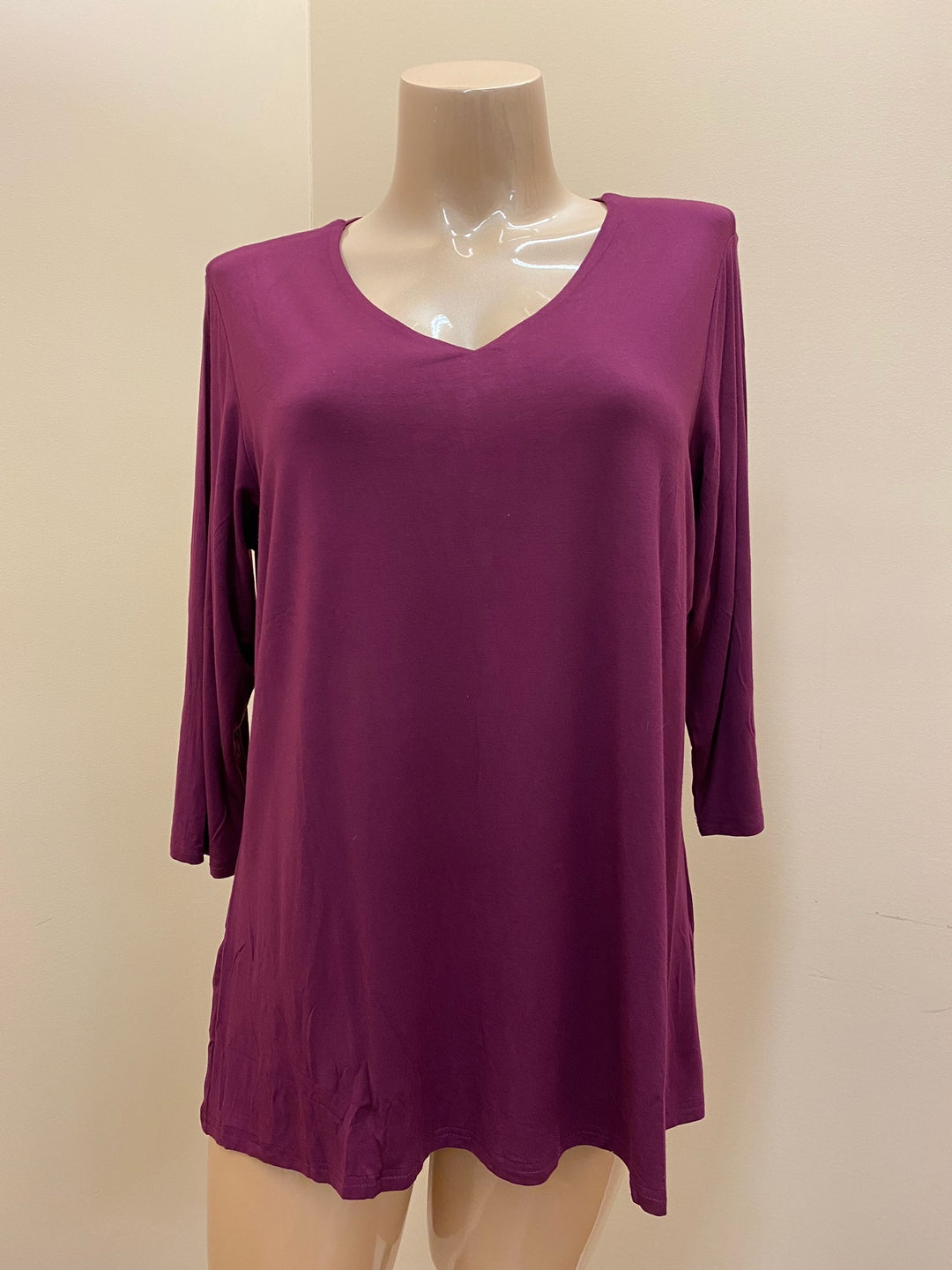 Mia Bamboo  Top - Deep Orchid - Size 2 X