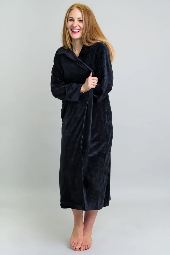 Bamboo Zip Robe - Black