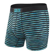 Saxx Vibe Boxer - Black Space Hiker Stripe - Size Small
