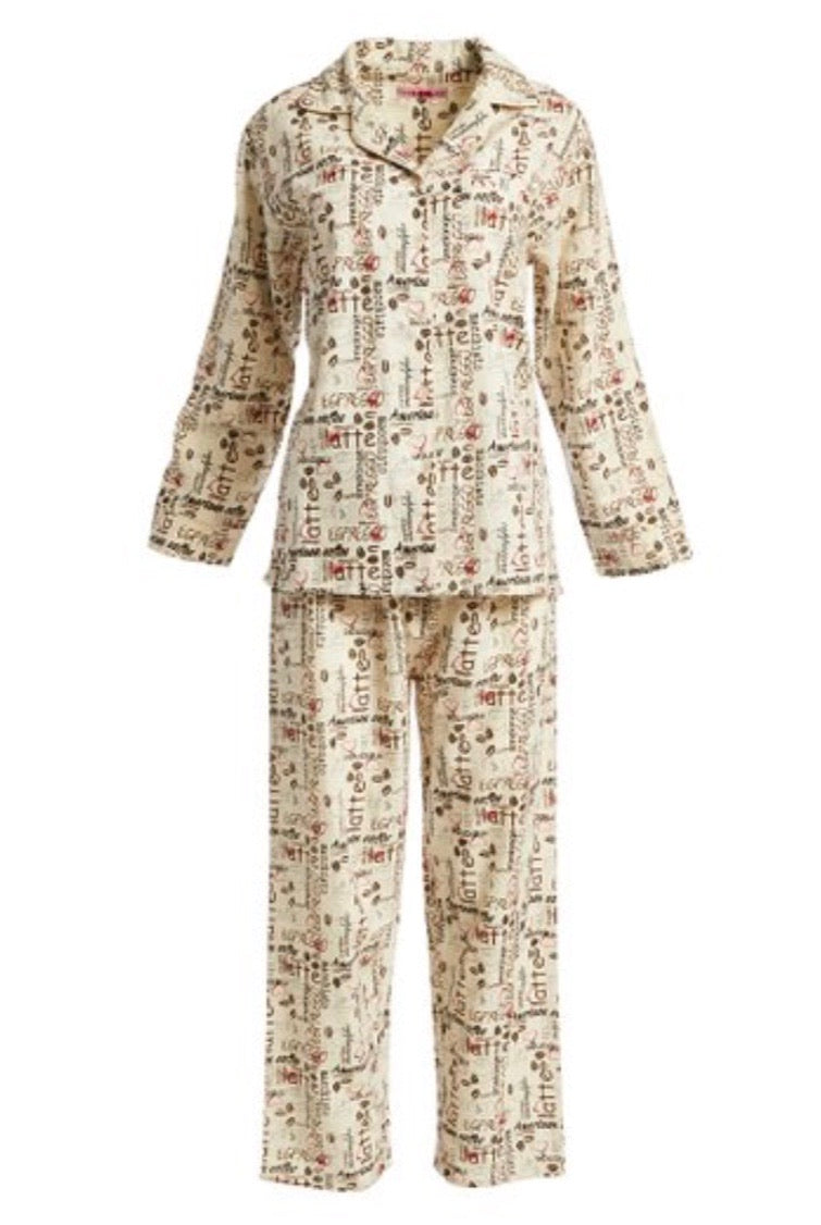 Ladies Printed Flannel PJ Set