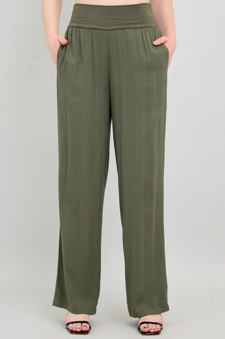 Landon Linen / Bamboo Pant - Khaki