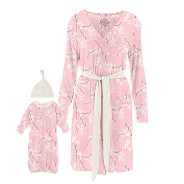 Maternity/Nursing Robe & Layette Gown Set