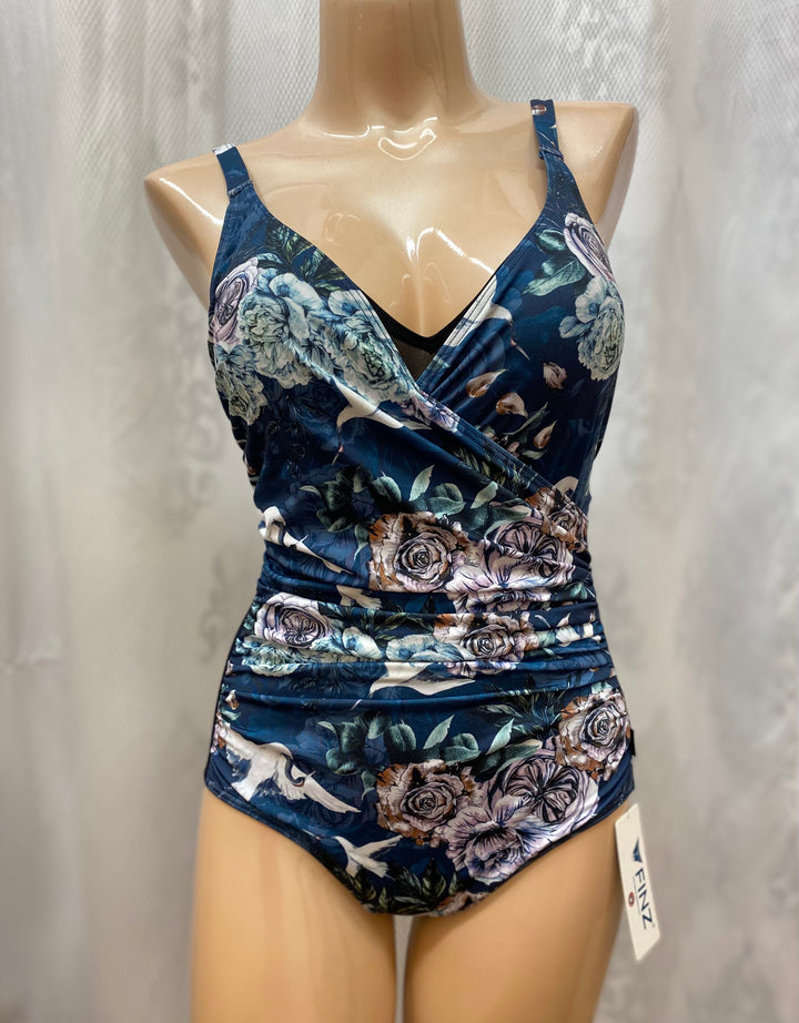 Wrap Front Rouched Full Back 1pc - Size 24