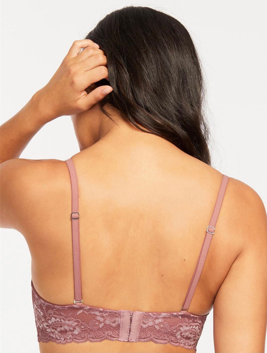 Montelle Cup Sized Wire-Free Bralette - Mauve Mist - Size D / E 30