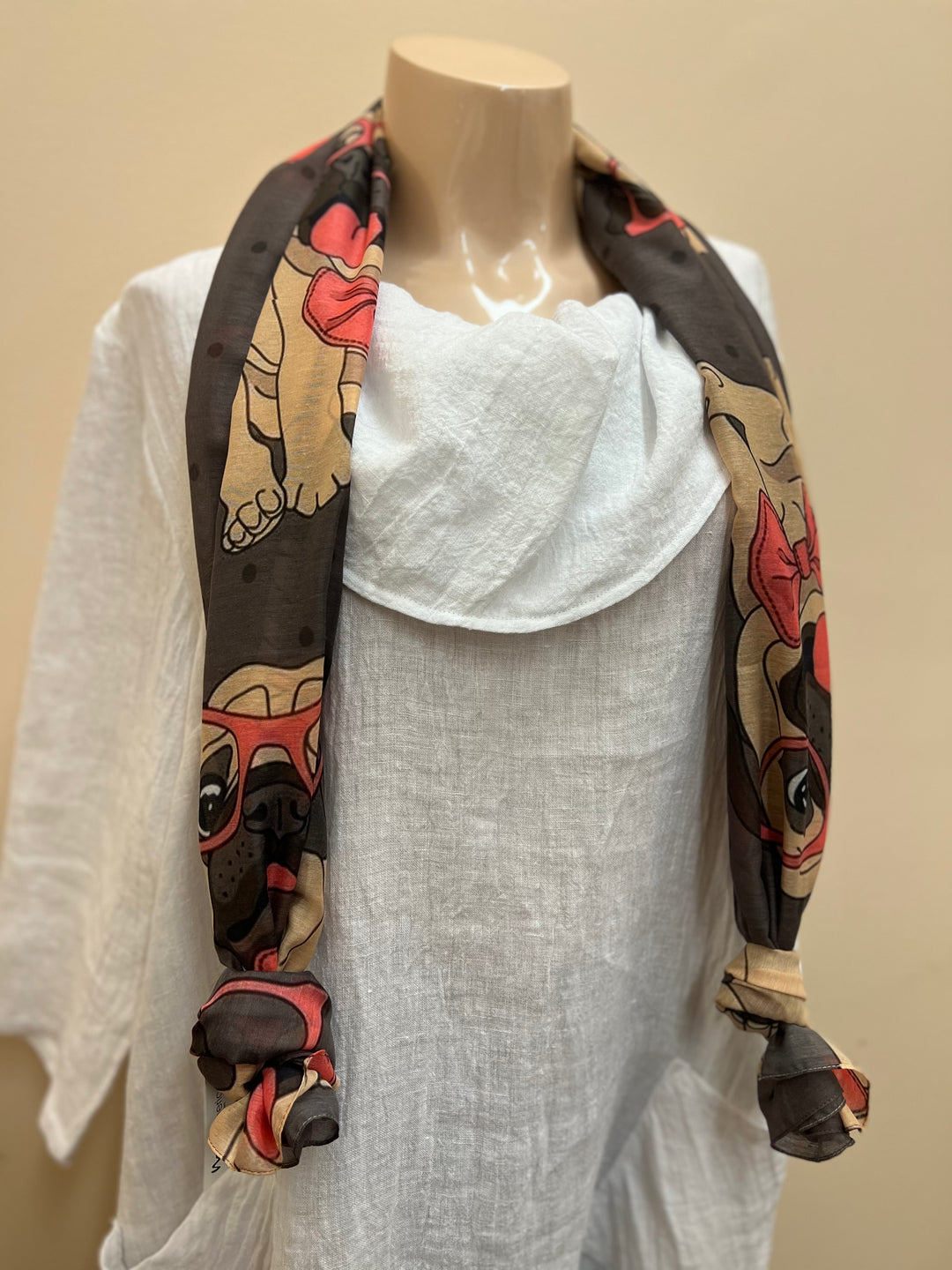 Dog Printed Scarf