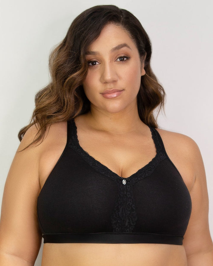 Cotton Luxe Wire Free Bra - Black