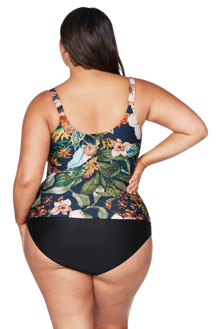 Into The Saltu Navy Delacroix Tankini Top