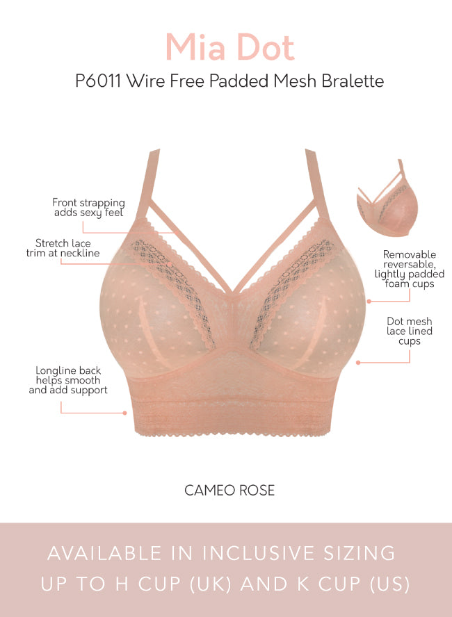 Mia Dot Bralette - Cameo Rose