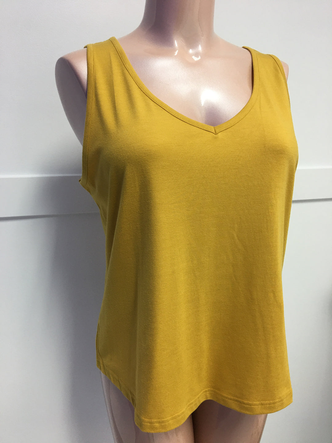 Charlotte V-neck Tank - Mustard