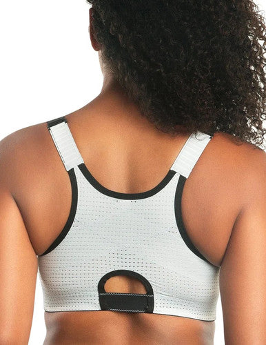 Wave Wire Free Zip Front Sports Bra