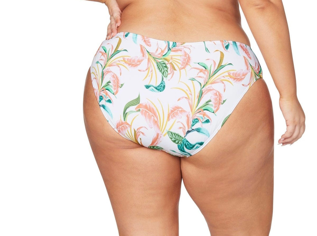 April Spritz White Monet Curve Fit Mid Rise Swim Pant