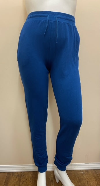 Women's Solid Fleece Tapered Sweatpants - Navy - Size 3 X