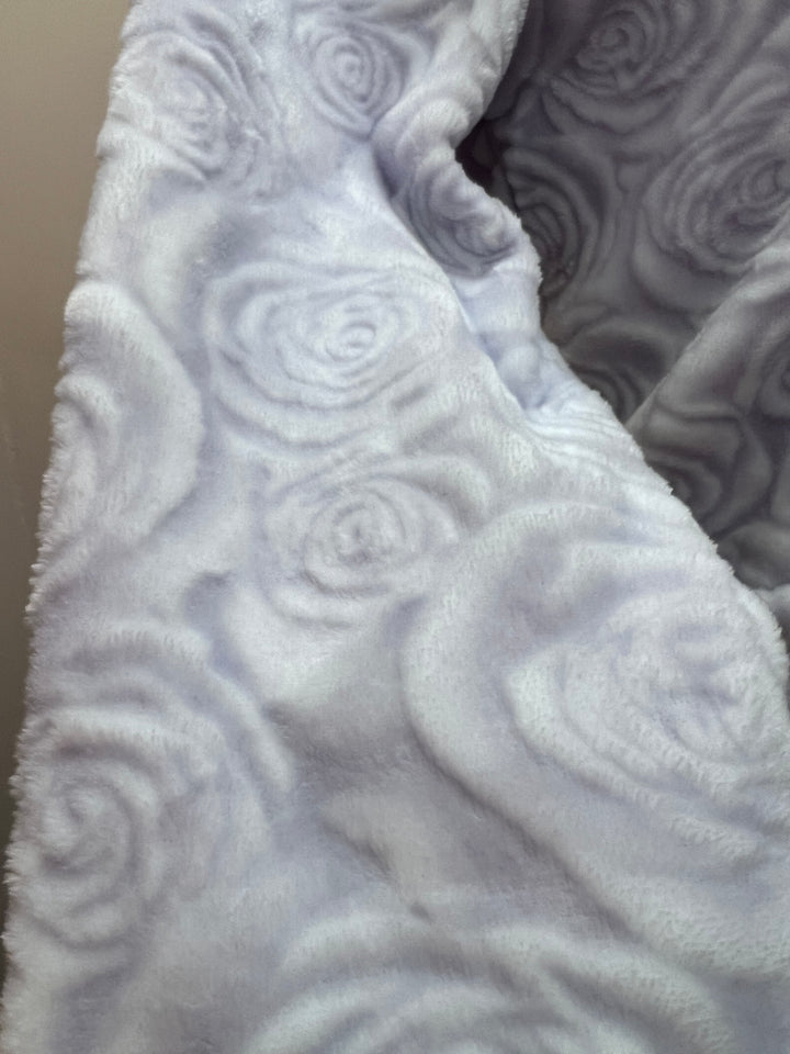 Rose Print Minky Bed Jacket - Size Large