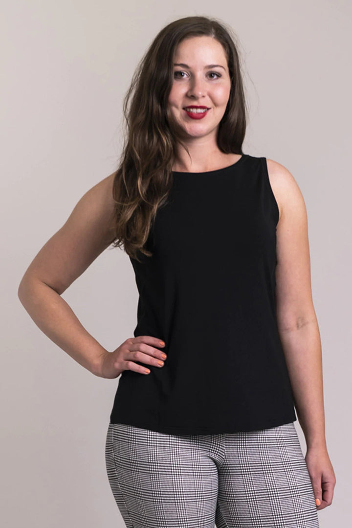 Reanna Bamboo Tank - Black
