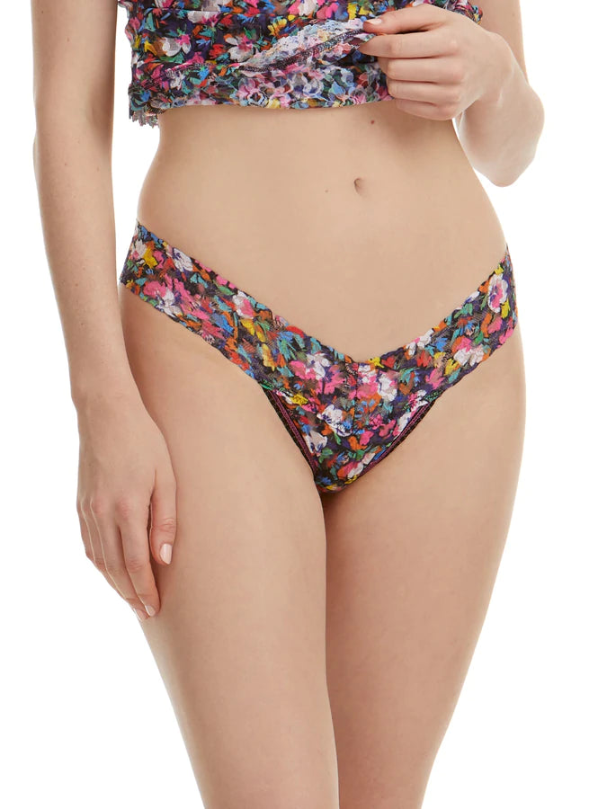 Hanky Panky Printed Signature Lace Thong - Confetti Floral