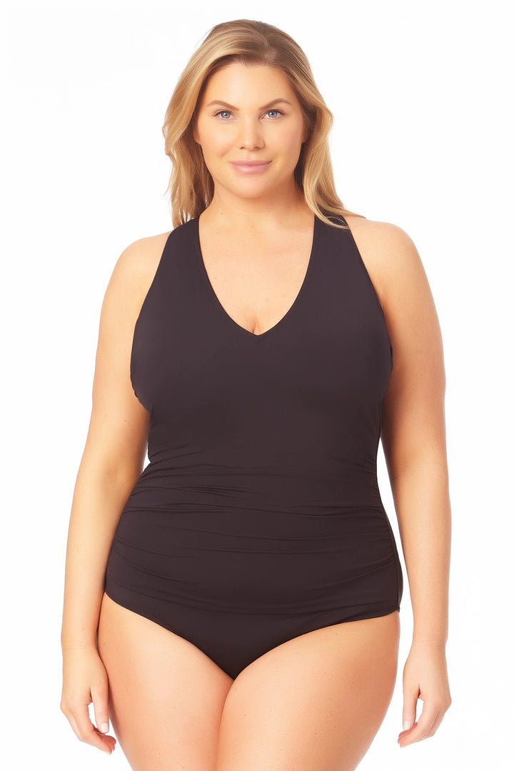 V Neck Cross Back One Piece - Size 24