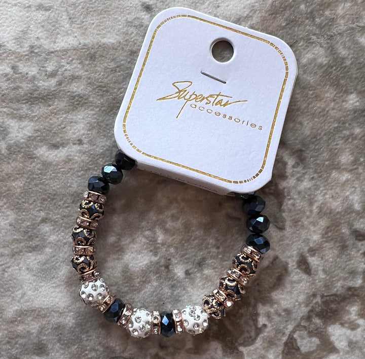 Crystal Beaded Stretch Bracelet