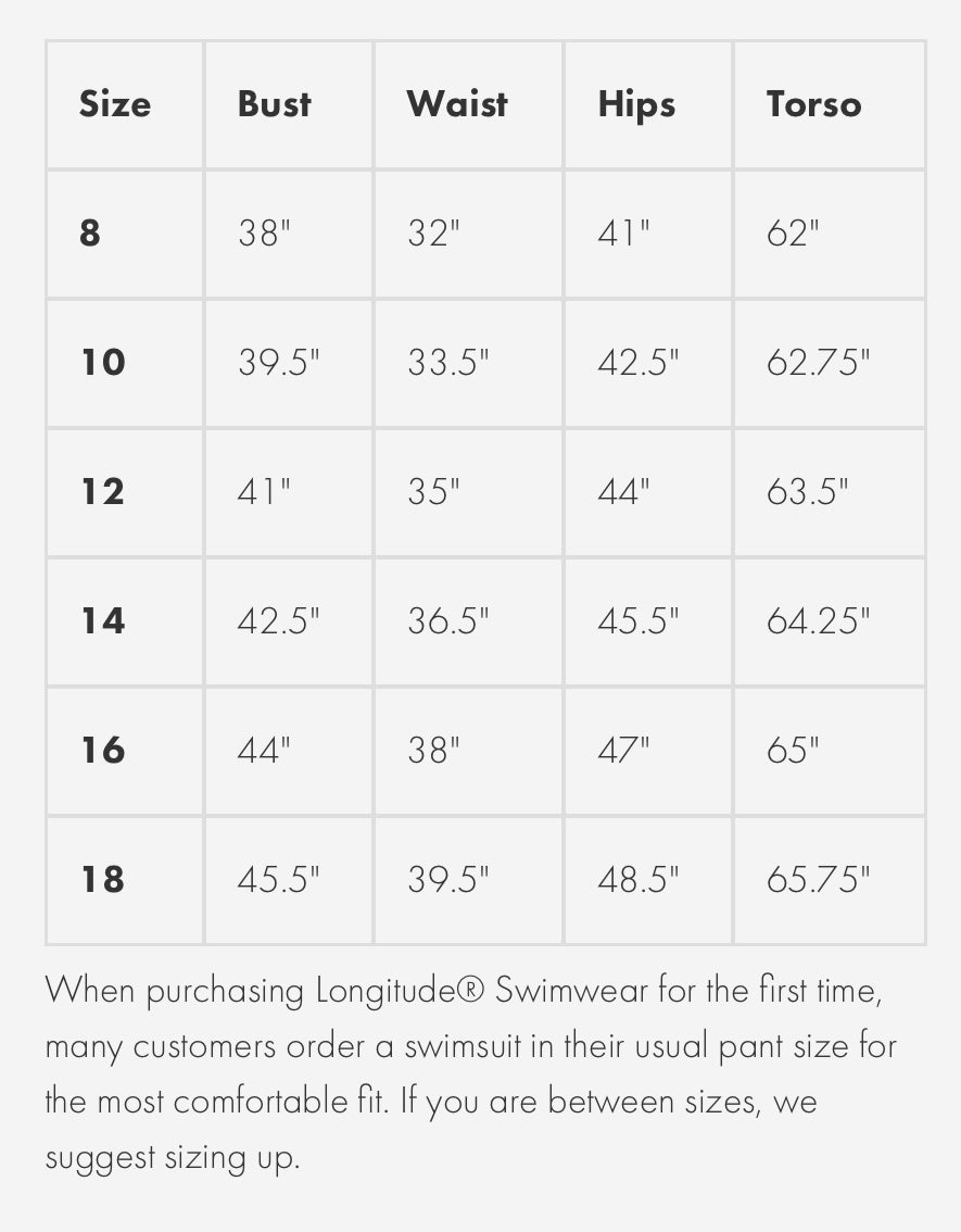Longitude Beach Corsage Panel Scoopneck Swimsuit - Long Torso - Size 24