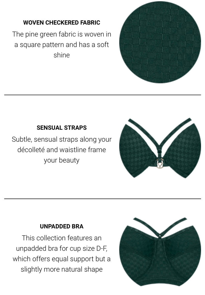 Space Odyssey 4" Thong - Checkered Green Pine - Size Medium