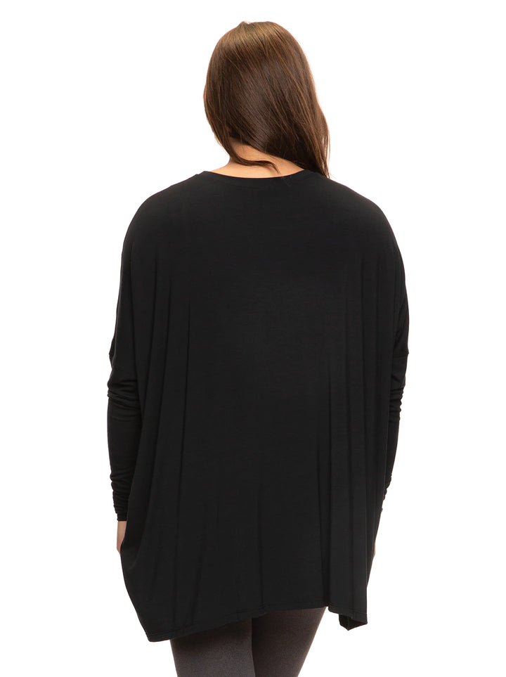 Modal Span Side Drape Maternity L/S Top