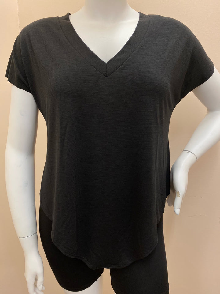 Short Sleeve T-Shirt With Knot - Black