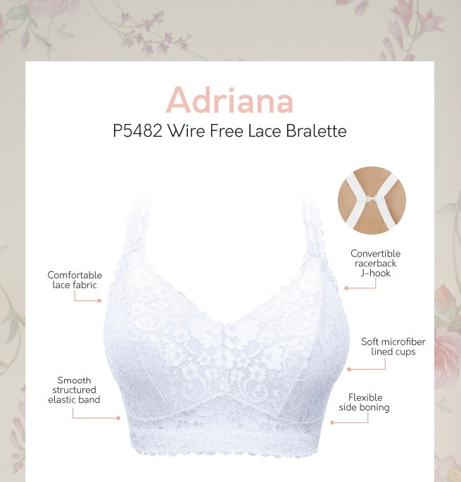 Adriana Lace Bralette - White