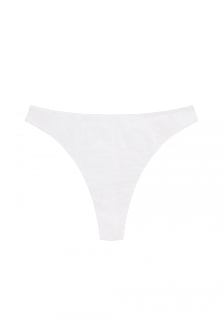 Blush Cotton High Leg Thong