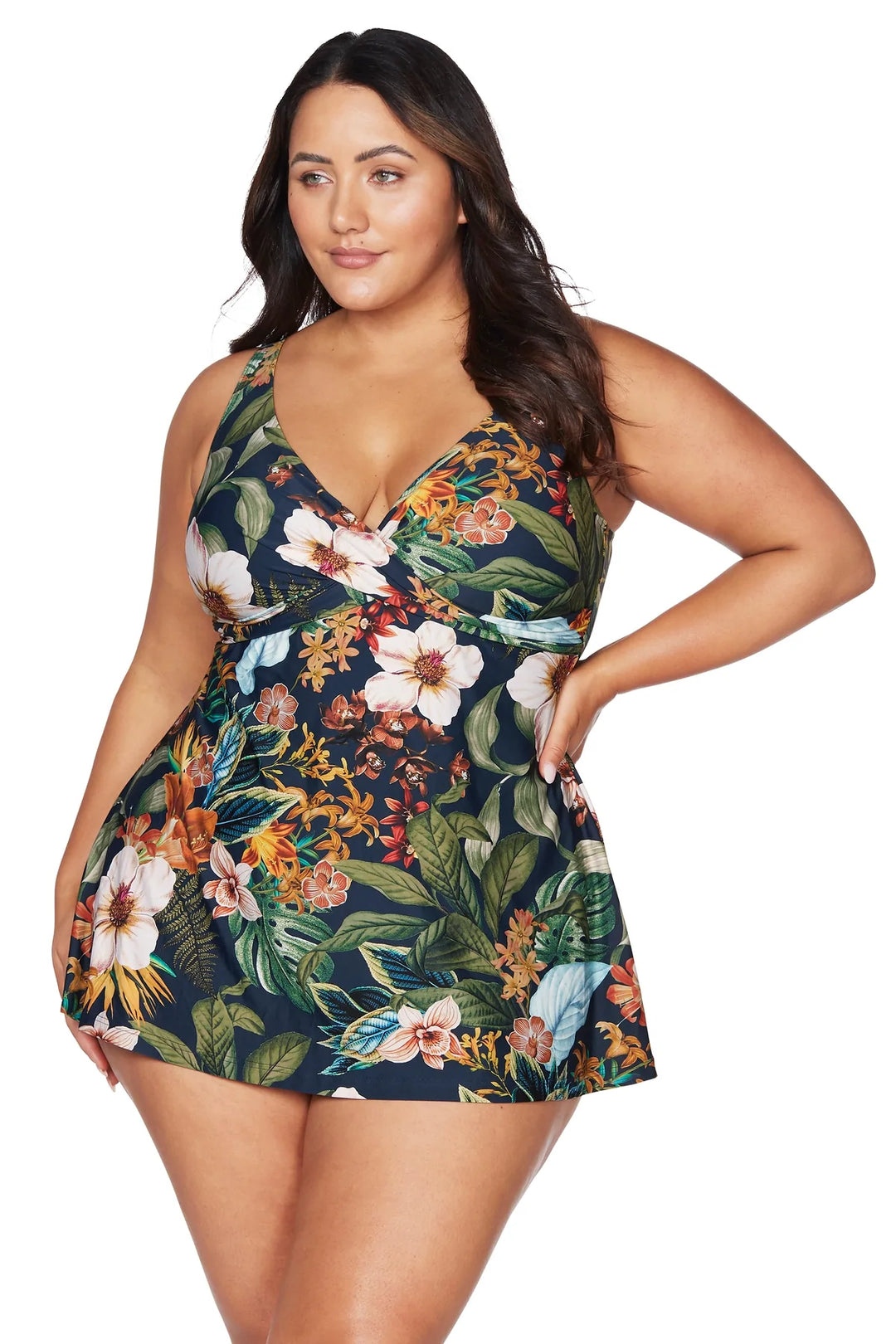 Into The Saltu Navy Delacroix Swimdress