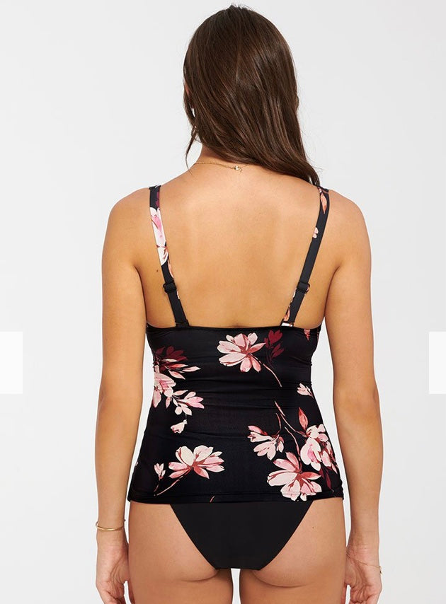 Floral Blossom Wrap Tankini Top - Size 6