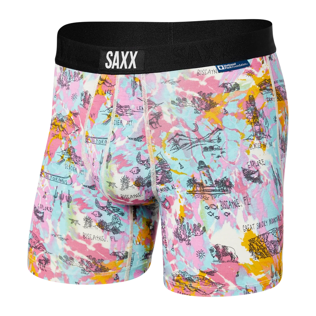 🇨🇦 Saxx Vibe Super Soft Boxer Brief - Parks Bucket List - Size Medium