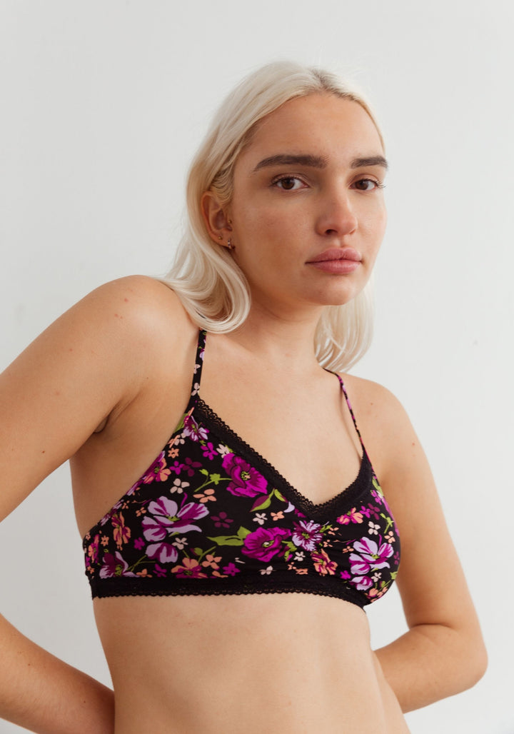 Blush Micro Lace Trim Bralette