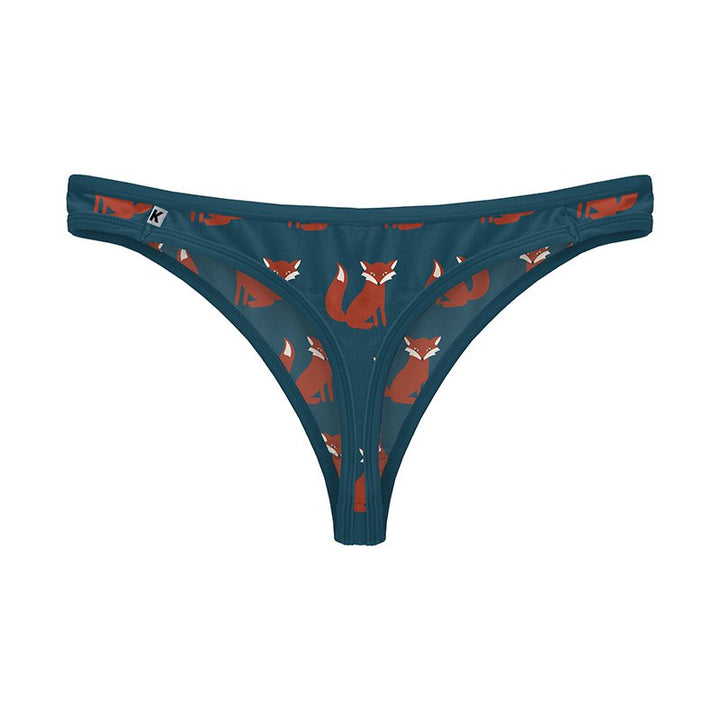 Women's Print Classic Thong - Peacock Fox - Size 3 X