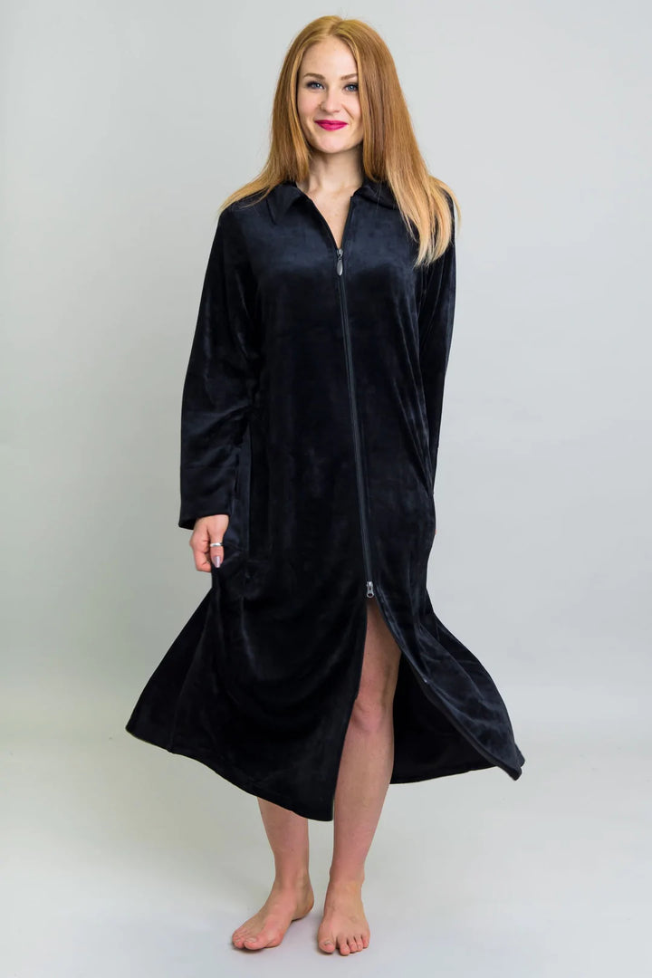 Bamboo Zip Robe - Black