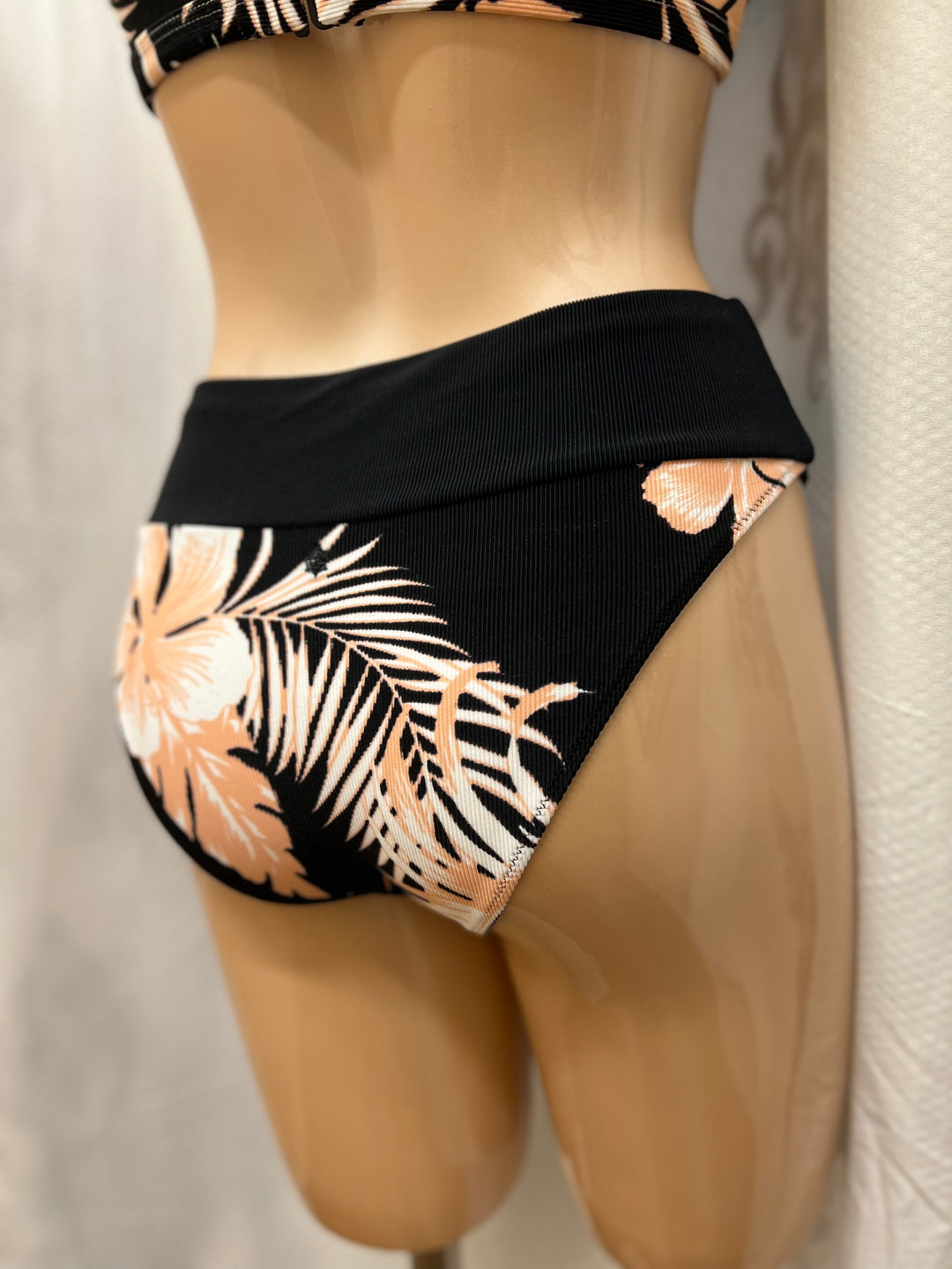 Recycled Rib Hi-Leg Tanga Bottom