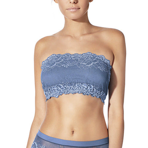 Bras Sets Sexy Women See Through Mesh Bandeau Top Sheer Strapless Crop And  Open Crotch Crotchless Boy Shorts Bottom Bikini Lingerie From Vickay, $43.7