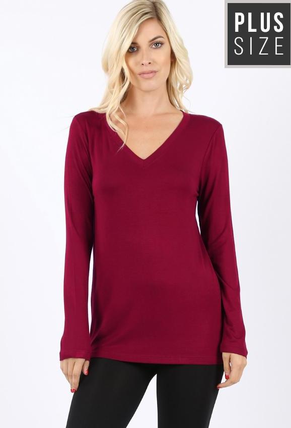 V-Neck Long Sleeve Tee