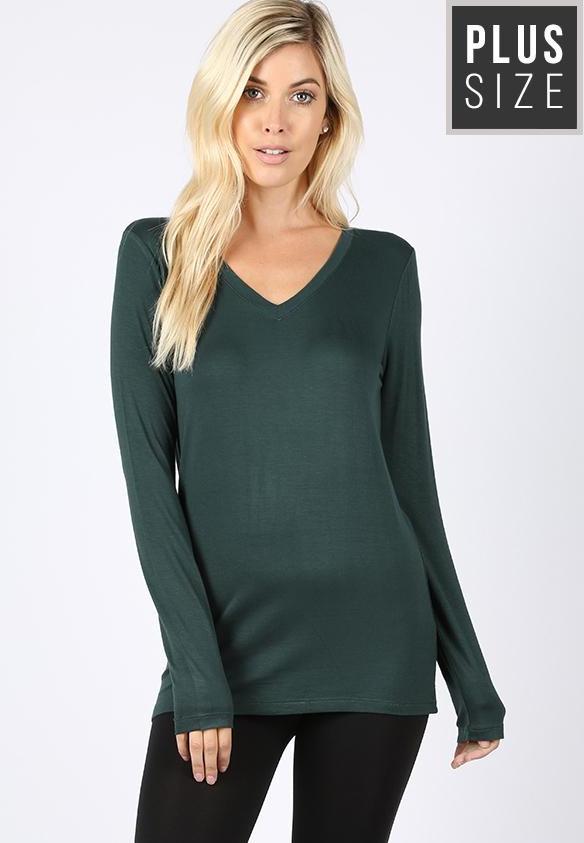 V-Neck Long Sleeve Tee