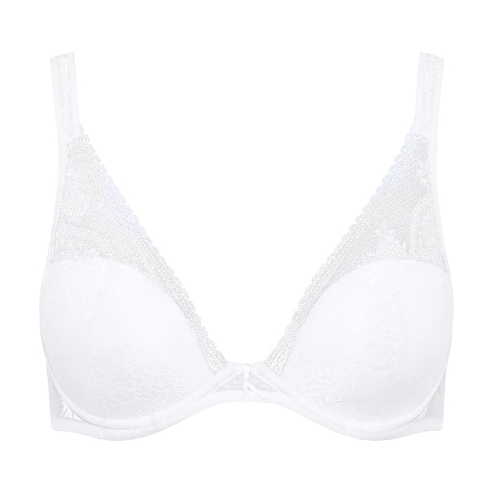 Maddie Plunge T-Shirt Bra - White