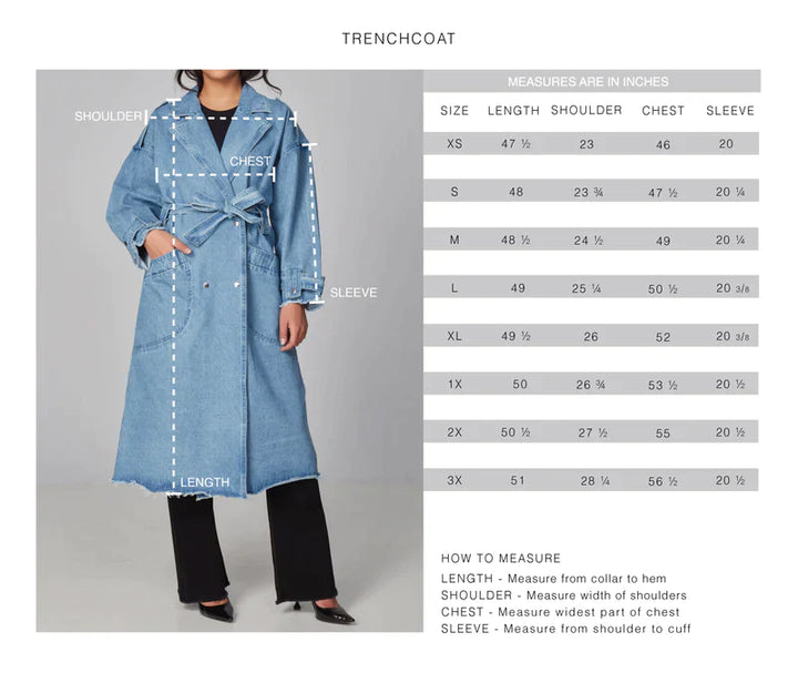 🇨🇦 Avery Denim Trench Coat