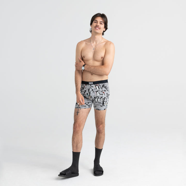 🇨🇦 Saxx Ultra Boxer - Grey Holiday Empire
