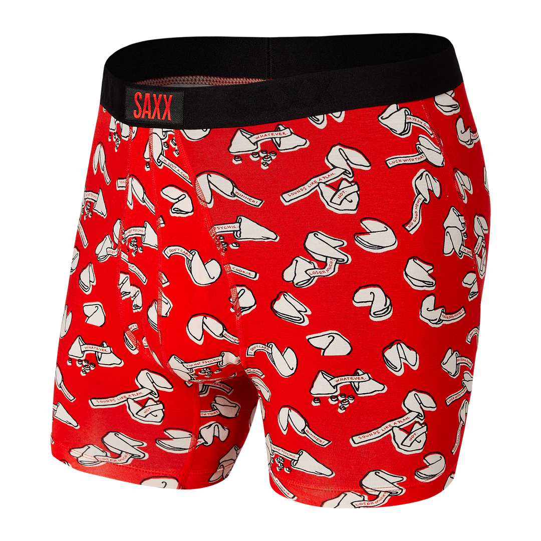 Saxx Ultra Boxer - Red Misfortune Cookie - Size Medium – Sheer Essentials  Lingerie & Swimwear