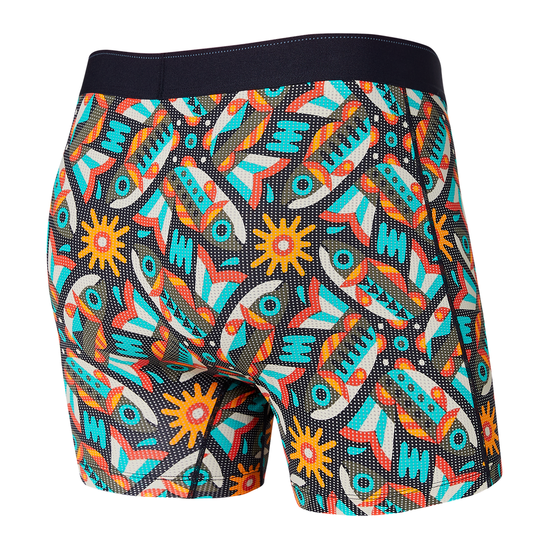 Saxx Quest Boxer Brief - Multi Fish are Fly - Size X-Large