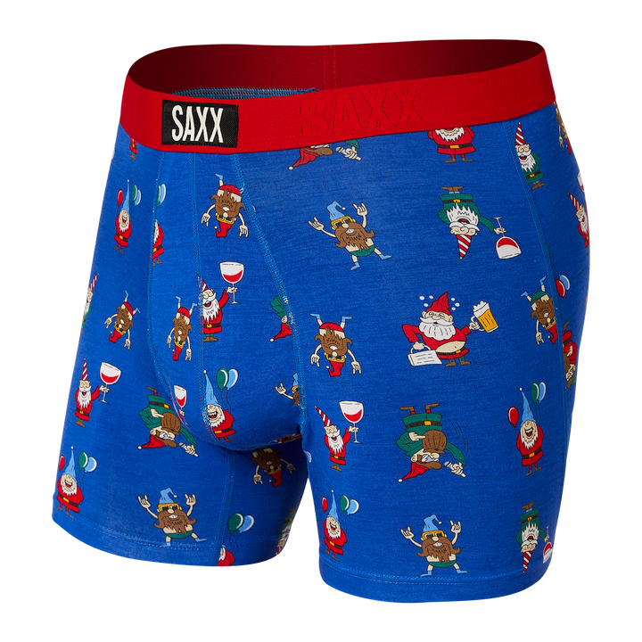 🇨🇦 Saxx Vibe Boxer - Peak Blue Party Gnomes