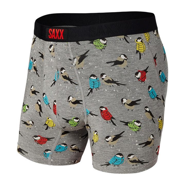 Saxx Vibe Boxer - Grey Puffers - Size Large