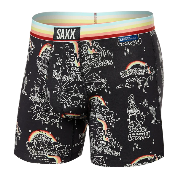 Saxx Vibe Super Soft Boxer Brief - Park Wanderlust - Size X-Small